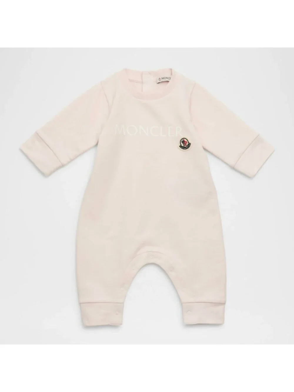 NEW Moncler - 3/6,‎ 9/12, 12/18 Mths Unisex Pink Logo Baby One Piece Romper